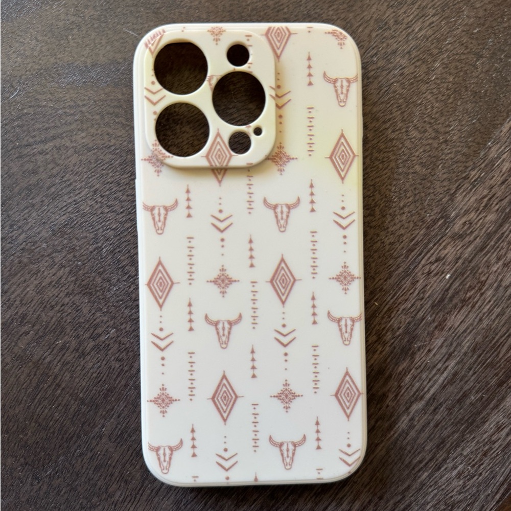 New Western Cream IPhone 15 Pro Case